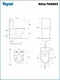Унитаз-компакт Teymi Belinda W00136 напольный безободковый с микролифтом фото 14