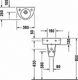 Рукомойник Duravit Starck 2 0761380000 фото 4