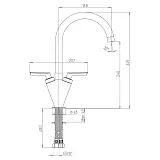 Смеситель для кухонной мойки PAINI Neptune 64CR572NPKM фото 5