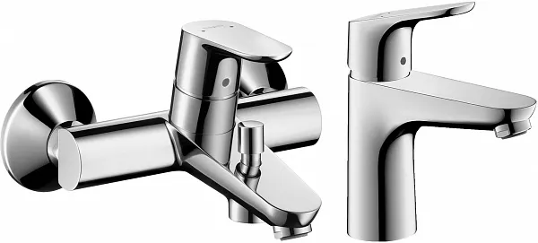 Комплект смесителей Hansgrohe Focus 3194000/31607000 2 в 1 фото 1