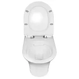 Унитаз Azario Fretta Round AZ-2617E подвесной безободковый с сиденьем микролифт фото 4