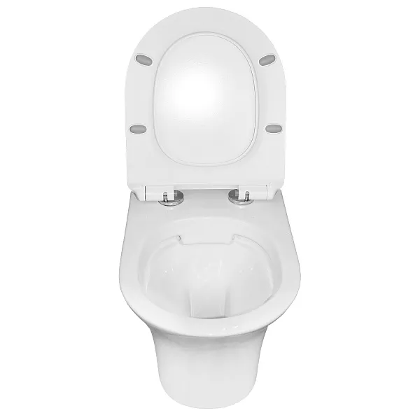 Унитаз Azario Fretta Round AZ-2617E подвесной безободковый с сиденьем микролифт фото 4