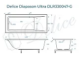 Ванна из искусственного камня Delice Diapason Ultra DLR330047-G фото 1