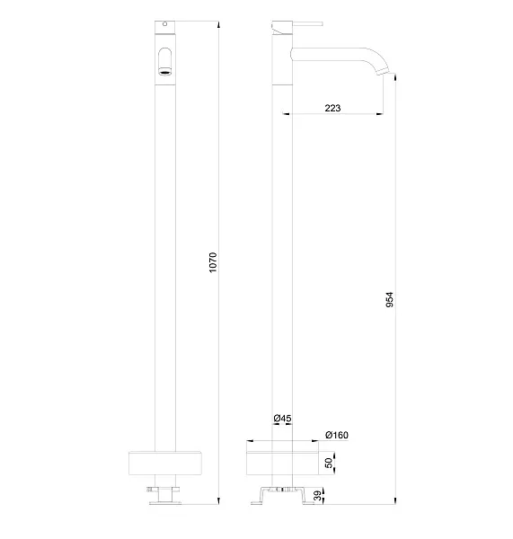 Смеситель для раковины Wonzon & Woghand STICK WW-88649905-BGM фото 1