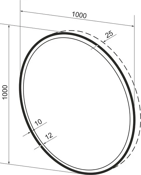 Зеркало Wellsee 7 Rays' Spectrum 100x100 см 172200270 c фронтальной подсветкой фото 9