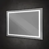 Зеркало BelBagno Kraft 120x80 SPC-KRAFT-1200-800-SENS-NERO с подсветкой фото 4