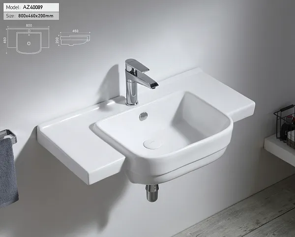 Раковина Azario 80 см AZ-40089 фото 2