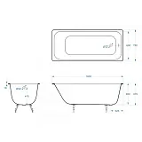 Ванна чугунная Delice Aurora 160x75 DLR230604R с отверстиями под ручки фото 2