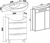 Мебель для ванной Runo Верона 65 напольная фото 11