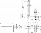 Смеситель Cezares Effect EFFECT-BLI2-15-01 для раковины с внутренней частью фото 2