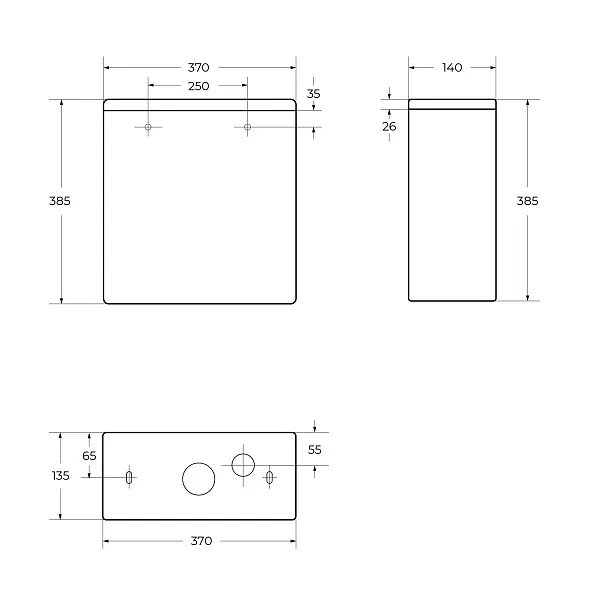 Бачок BelBagno Lounge BB045/051T фото 2