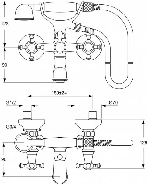 Смеситель Ideal Standard Reflections B9657AA для ванны с душем фото 2