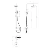 Душевая стойка Lemark Minima LM3860C со смесителем фото 2