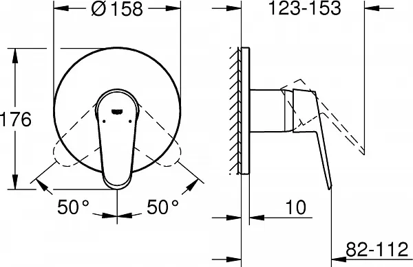Смеситель Grohe Eurodisc Cosmopolitan 24055002 для душа фото 4