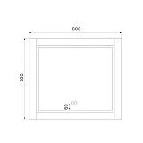 Зеркало Iddis Oxford 80x70 4610029052315 с подсветкой фото 3