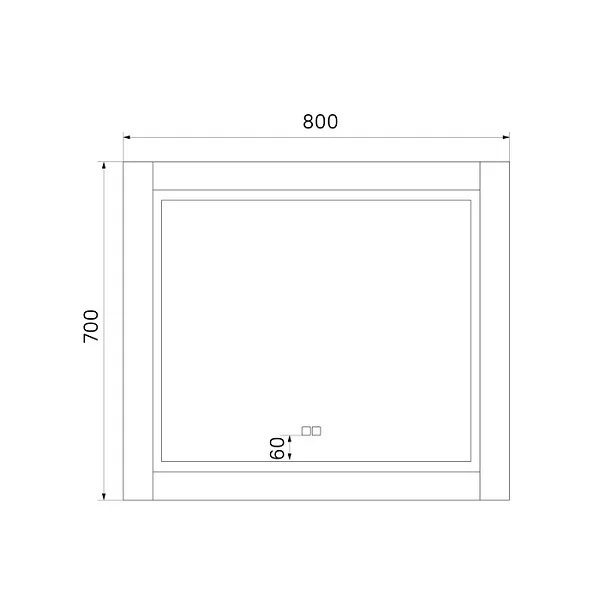 Зеркало Iddis Oxford 80x70 4610029052315 с подсветкой фото 3
