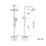 Душевая стойка KNOTLOR VIGOR KN-72/BL фото 3