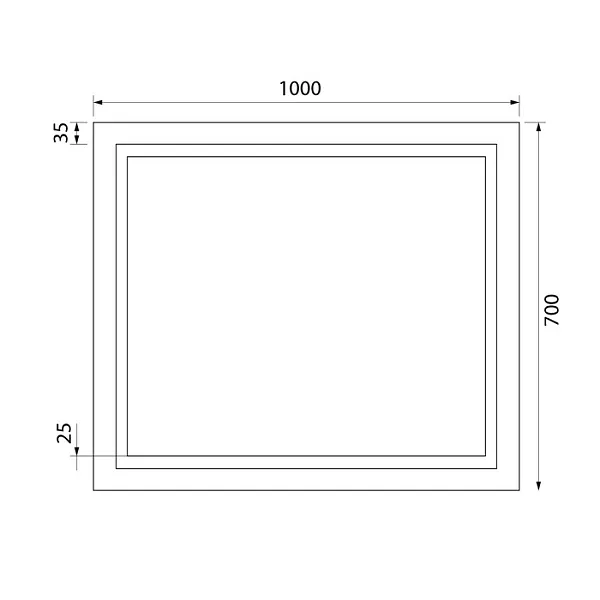Зеркало Iddis Zodiac 70x100 4690576068830 с подсветкой фото 5
