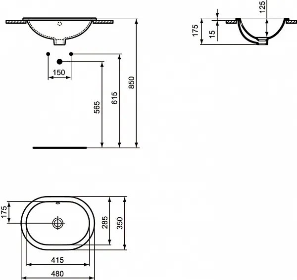 Раковина Ideal Standard Connect 48 см E5045MA фото 2