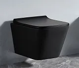 Унитаз Azario Teramo AZ-052-MB подвесной безободковый с сиденьем микролифт фото 2
