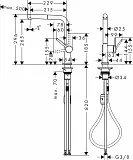 Смеситель Hansgrohe Talis M54 72808670 для кухонной мойки фото 4