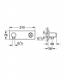 Держатель для душевой лейки Grohe Grohtherm F 27621000 с шланговым подключением фото 2
