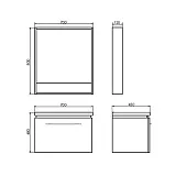 Зеркало Comforty Томари 70x80 00-00005791CF с подсветкой с полочкой фото 3