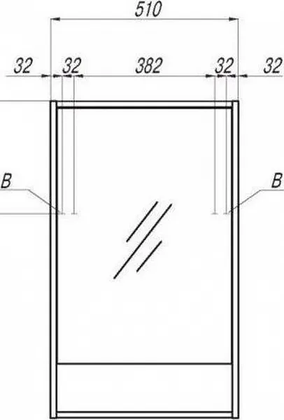 Зеркало-шкаф Акватон Рико 51x86 см 1A212302RIB90 фото 4