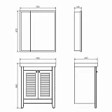 Зеркало-шкаф Comforty Классик 75x80 00-00013780CF с подсветкой фото 2
