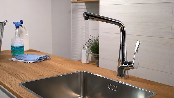 Смеситель Hansgrohe Metris M71 14822000 для кухонной мойки фото 2
