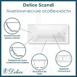 Ванна из искусственного камня Delice Scandi DLR330023R-G фото 1