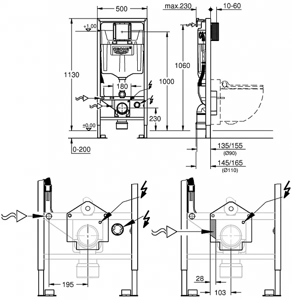 Инсталляция для биде Grohe Rapid SL 39112001 фото 2