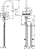 Смеситель Hansgrohe Aquno Select M81 73831800 для кухонной мойки фото 9