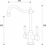 Смеситель ZorG Sanitary ZR 344 YF BR для кухонной мойки фото 2