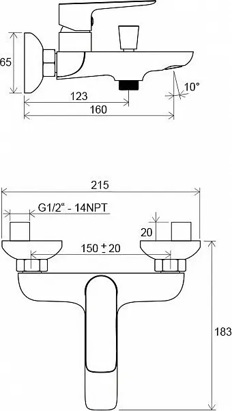 Смеситель Ravak Classic CL 022.00/150 X070083 для ванны с душем фото 4