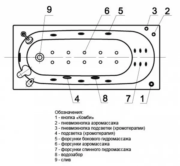 Акриловая ванна Aquatek Оберон 170x70 OBR170-0000026 слив слева фото 7