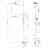 Душевая стойка Lemark Wing LM5362C со смесителем фото 2