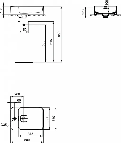 Раковина Ideal Standard Strada II 50 см T296401 фото 4