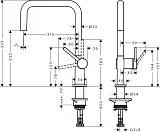 Смеситель Hansgrohe Talis M54 72806670 для кухонной мойки фото 4