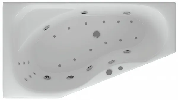 Акриловая ванна Aquatek Медея 170x95 MED180-0000037 левая вклеенный каркас фото 2