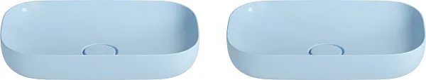 Раковина Wellsee Croquis 60 см комплект из 2 шт 150307001 голубая фото 1