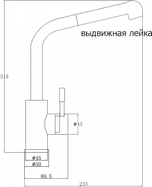Смеситель Steel Hammer SH 5144 INOX для кухонной мойки фото 2