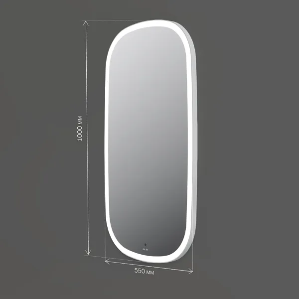 Зеркало AM.PM Func 55x100 M8FMOX0551WGH с подсветкой фото 9