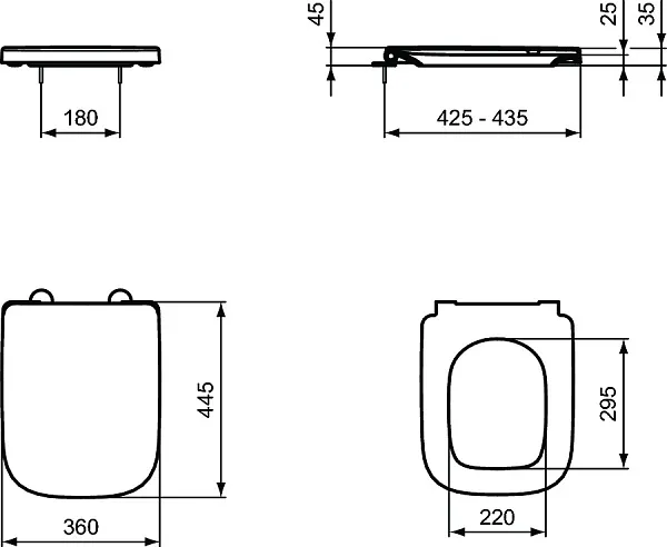 Крышка-сиденье Ideal Standard I.Life B T468301 быстросъемное с микролифтом фото 7
