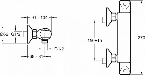 Термостат Jacob Delafon Robust E75771-CP для душа фото 2