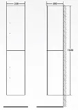 Шкаф-пенал BelBagno Aurora 33x160 AURORA-1600-2A-SC-PB-P-R правый фото 3