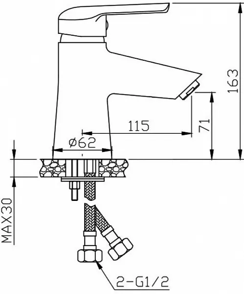Комплект смесителей Orange M54-311gr 5 в 1 фото 3