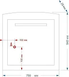 Зеркало Misty Манхеттен 75 с полкой и подсветкой фото 5