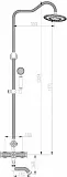 Душевая стойка ZorG Antic A 403DS-SL фото 2