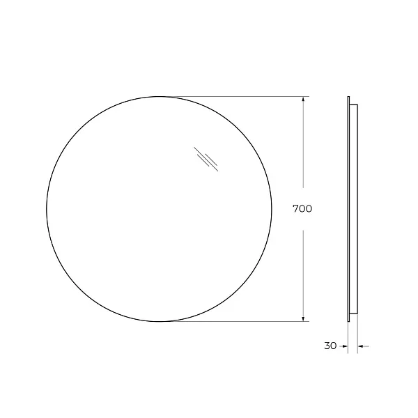 Зеркало BelBagno 70x3 SPC-INT-700-LED с подсветкой фото 7